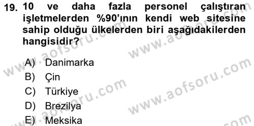 Hizmetler Ekonomisi Dersi 2017 - 2018 Yılı 3 Ders Sınav Soruları 19. Soru
