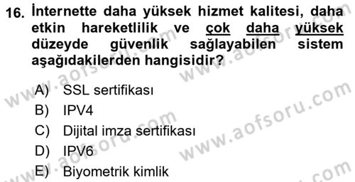 Hizmetler Ekonomisi Dersi 2017 - 2018 Yılı (Final) Dönem Sonu Sınav Soruları 16. Soru