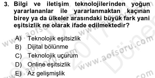 Hizmetler Ekonomisi Dersi 2017 - 2018 Yılı (Final) Dönem Sonu Sınav Soruları 3. Soru