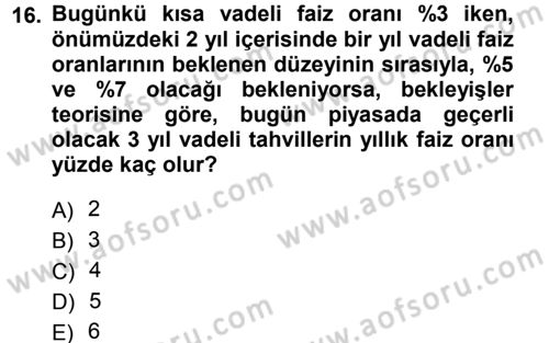 Para Teorisi Dersi 2012 - 2013 Yılı (Vize) Ara Sınav Soruları 16. Soru