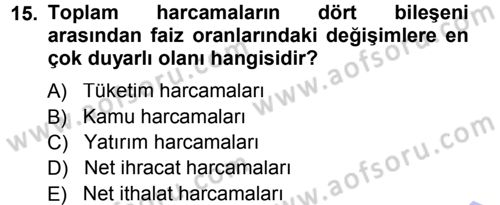 Para Teorisi Dersi 2012 - 2013 Yılı (Final) Dönem Sonu Sınav Soruları 15. Soru
