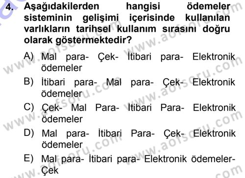 Para Teorisi Dersi 2012 - 2013 Yılı (Final) Dönem Sonu Sınav Soruları 4. Soru