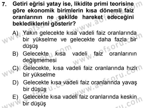 Para Teorisi Dersi 2012 - 2013 Yılı (Final) Dönem Sonu Sınav Soruları 7. Soru