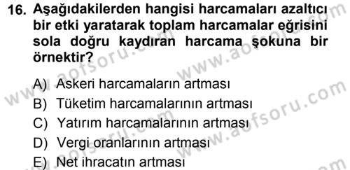 Para Teorisi Dersi 2014 - 2015 Yılı (Final) Dönem Sonu Sınav Soruları 16. Soru