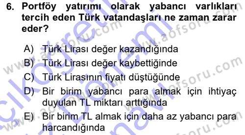 Para Teorisi Dersi 2015 - 2016 Yılı (Final) Dönem Sonu Sınav Soruları 6. Soru