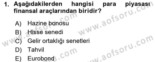 Para Teorisi Dersi 2016 - 2017 Yılı 3 Ders Sınav Soruları 1. Soru