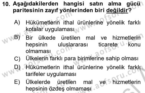 Para Teorisi Dersi 2016 - 2017 Yılı 3 Ders Sınav Soruları 10. Soru