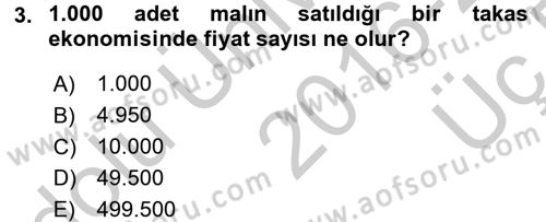 Para Teorisi Dersi 2016 - 2017 Yılı 3 Ders Sınav Soruları 3. Soru