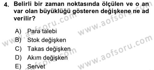 Para Teorisi Dersi 2016 - 2017 Yılı 3 Ders Sınav Soruları 4. Soru