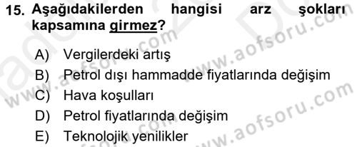 Para Teorisi Dersi 2016 - 2017 Yılı (Final) Dönem Sonu Sınav Soruları 15. Soru