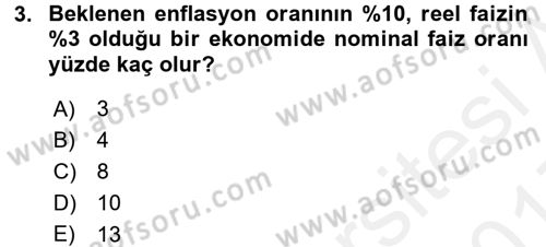 Para Teorisi Dersi 2016 - 2017 Yılı (Final) Dönem Sonu Sınav Soruları 3. Soru