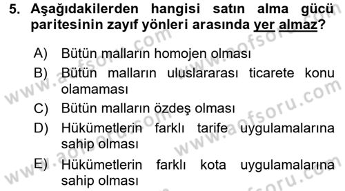 Para Teorisi Dersi 2016 - 2017 Yılı (Final) Dönem Sonu Sınav Soruları 5. Soru