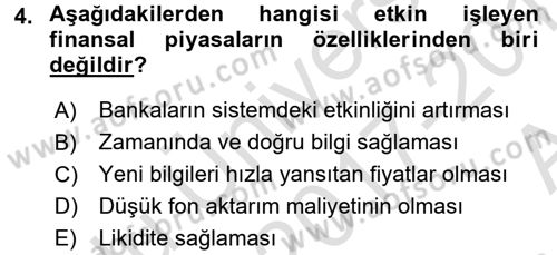 Para Teorisi Dersi 2017 - 2018 Yılı (Vize) Ara Sınav Soruları 4. Soru