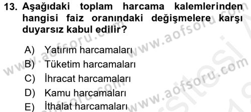 Para Teorisi Dersi 2017 - 2018 Yılı (Final) Dönem Sonu Sınav Soruları 13. Soru
