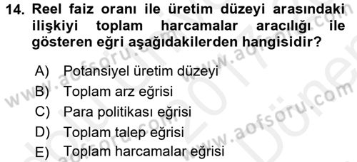Para Teorisi Dersi 2017 - 2018 Yılı (Final) Dönem Sonu Sınav Soruları 14. Soru
