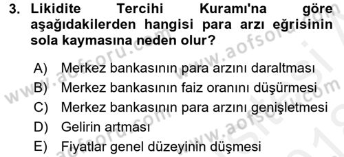 Para Teorisi Dersi 2017 - 2018 Yılı (Final) Dönem Sonu Sınav Soruları 3. Soru
