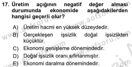 Para Teorisi Dersi 2021 - 2022 Yılı (Final) Dönem Sonu Sınav Soruları 17. Soru