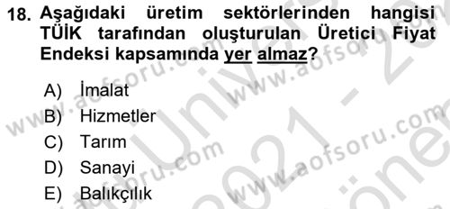 Para Teorisi Dersi 2021 - 2022 Yılı (Final) Dönem Sonu Sınav Soruları 18. Soru