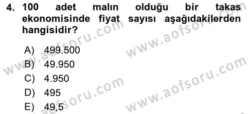 Para Teorisi Dersi 2021 - 2022 Yılı (Final) Dönem Sonu Sınav Soruları 4. Soru