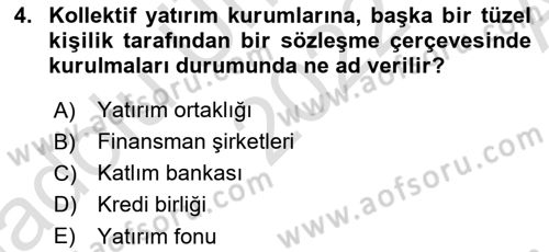 Para Teorisi Dersi 2022 - 2023 Yılı (Vize) Ara Sınav Soruları 4. Soru