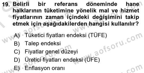 Para Teorisi Dersi 2022 - 2023 Yılı (Final) Dönem Sonu Sınav Soruları 19. Soru