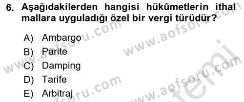 Para Teorisi Dersi 2022 - 2023 Yılı (Final) Dönem Sonu Sınav Soruları 6. Soru