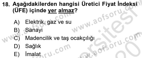Para Teorisi Dersi 2022 - 2023 Yılı Yaz Okulu Sınav Soruları 18. Soru