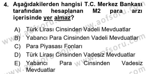 Para Teorisi Dersi 2022 - 2023 Yılı Yaz Okulu Sınav Soruları 4. Soru