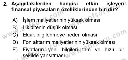 Para Teorisi Dersi 2023 - 2024 Yılı (Vize) Ara Sınav Soruları 2. Soru