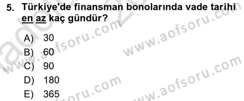 Para Teorisi Dersi 2023 - 2024 Yılı (Vize) Ara Sınav Soruları 5. Soru