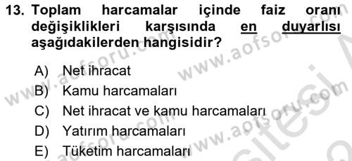 Para Teorisi Dersi 2023 - 2024 Yılı (Final) Dönem Sonu Sınav Soruları 13. Soru