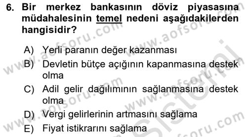 Para Teorisi Dersi 2023 - 2024 Yılı (Final) Dönem Sonu Sınav Soruları 6. Soru