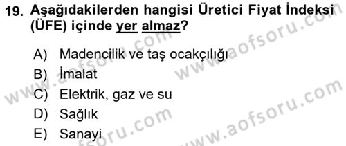 Para Teorisi Dersi 2023 - 2024 Yılı Yaz Okulu Sınav Soruları 19. Soru