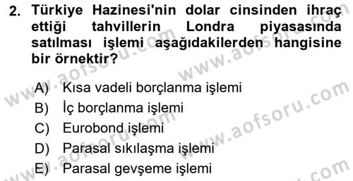 Para Teorisi Dersi 2024 - 2025 Yılı (Vize) Ara Sınav Soruları 2. Soru