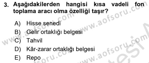 Para Teorisi Dersi 2024 - 2025 Yılı (Vize) Ara Sınav Soruları 3. Soru