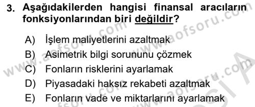 Para Teorisi Dersi 2025 - 2026 Yılı (Vize) Ara Sınav Soruları 3. Soru