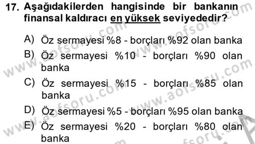 Para Politikası Dersi 2014 - 2015 Yılı (Final) Dönem Sonu Sınav Soruları 17. Soru