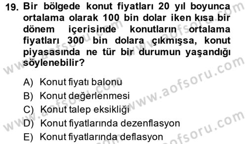 Para Politikası Dersi 2014 - 2015 Yılı (Final) Dönem Sonu Sınav Soruları 19. Soru