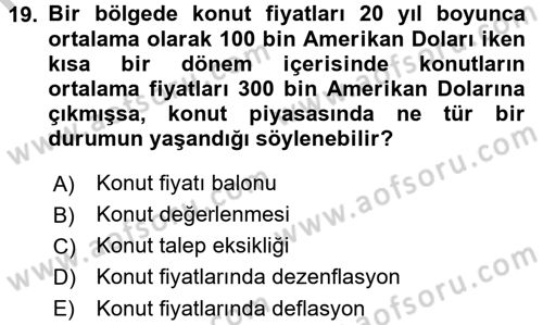 Para Politikası Dersi 2016 - 2017 Yılı 3 Ders Sınav Soruları 19. Soru