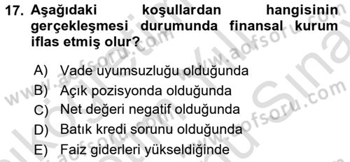Para Politikası Dersi 2023 - 2024 Yılı (Final) Dönem Sonu Sınav Soruları 17. Soru