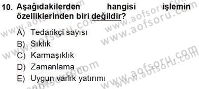 Sanayi Ekonomisi Dersi 2012 - 2013 Yılı (Vize) Ara Sınav Soruları 10. Soru