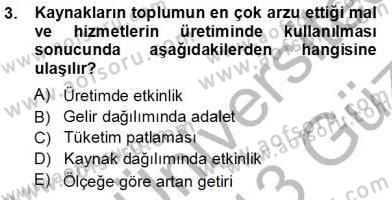 Sanayi Ekonomisi Dersi 2012 - 2013 Yılı (Vize) Ara Sınav Soruları 3. Soru