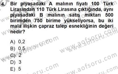 Sanayi Ekonomisi Dersi 2012 - 2013 Yılı (Vize) Ara Sınav Soruları 4. Soru