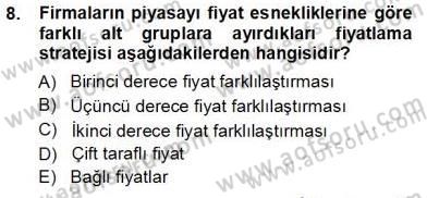 Sanayi Ekonomisi Dersi 2012 - 2013 Yılı (Vize) Ara Sınav Soruları 8. Soru