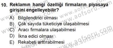 Sanayi Ekonomisi Dersi 2012 - 2013 Yılı (Final) Dönem Sonu Sınav Soruları 10. Soru