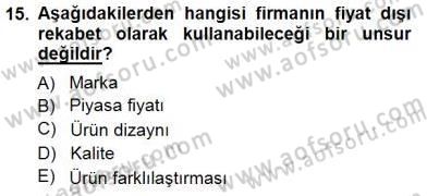 Sanayi Ekonomisi Dersi 2012 - 2013 Yılı (Final) Dönem Sonu Sınav Soruları 15. Soru