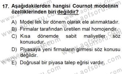 Sanayi Ekonomisi Dersi 2012 - 2013 Yılı (Final) Dönem Sonu Sınav Soruları 17. Soru