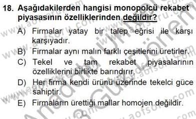 Sanayi Ekonomisi Dersi 2012 - 2013 Yılı (Final) Dönem Sonu Sınav Soruları 18. Soru