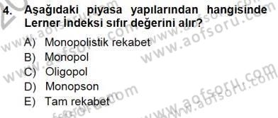 Sanayi Ekonomisi Dersi 2012 - 2013 Yılı (Final) Dönem Sonu Sınav Soruları 4. Soru