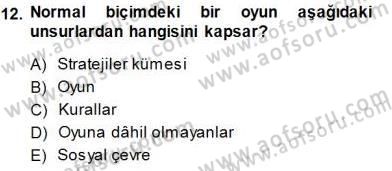 Sanayi Ekonomisi Dersi 2013 - 2014 Yılı (Final) Dönem Sonu Sınav Soruları 12. Soru